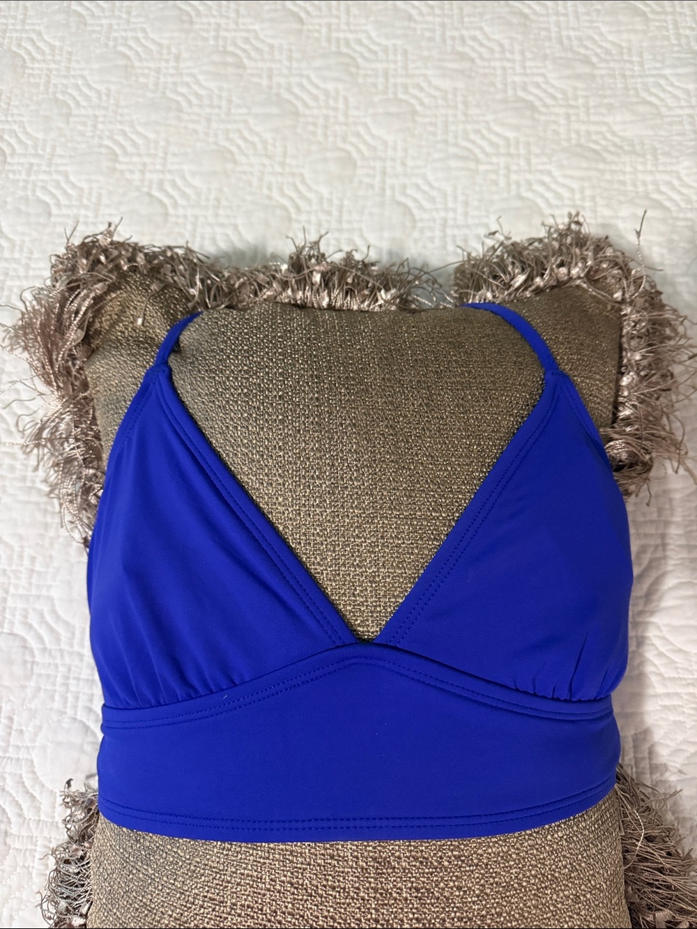 Athleta Royal Blue V-Neck Swim Bralette